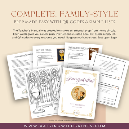 Catholic First Communion Homeschool Curriculum